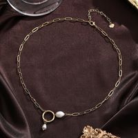 Baroque Style Bow Knot Copper Plating Inlay Freshwater Pearl 18k Gold Plated Silver Plated Pendant Necklace main image 2