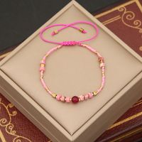 Vintage Style Bohemian Color Block Natural Stone Seed Bead Beaded Bracelets sku image 3