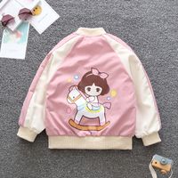 Casual Simple Style Horse Cotton Blend Girls Outerwear main image 3