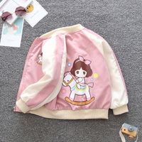 Casual Simple Style Horse Cotton Blend Girls Outerwear main image 1