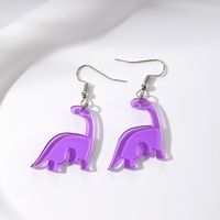 Wholesale Jewelry Cute Simple Style Dinosaur Arylic Drop Earrings sku image 3