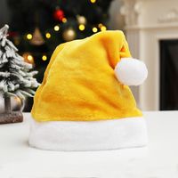 Christmas Cute Solid Color Plush Party Festival Christmas Hat main image 1