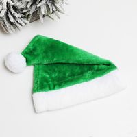 Christmas Cute Solid Color Plush Party Festival Christmas Hat main image 3