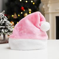 Christmas Cute Solid Color Plush Party Festival Christmas Hat main image 4