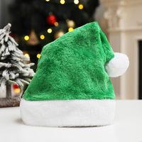 Christmas Cute Solid Color Plush Party Festival Christmas Hat sku image 2