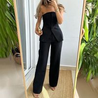 Women's Sleeveless Blazers Backless Fashion Solid Color main image 5