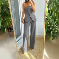 Women's Sleeveless Blazers Backless Fashion Solid Color main image 3