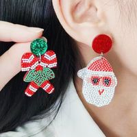 Wholesale Jewelry Simple Style Bow Knot Arylic Printing Drop Earrings main image 1