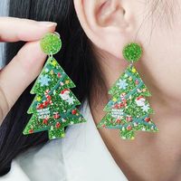 Wholesale Jewelry Classic Style Star Arylic Printing Drop Earrings main image 3