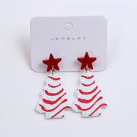 Wholesale Jewelry Classic Style Star Arylic Printing Drop Earrings sku image 1