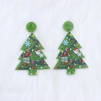 Wholesale Jewelry Classic Style Star Arylic Printing Drop Earrings main image 2