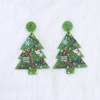 Wholesale Jewelry Classic Style Star Arylic Printing Drop Earrings sku image 2