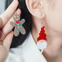 Wholesale Jewelry Simple Style Letter Arylic Printing Drop Earrings main image 3