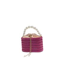 Women's Small All Seasons Pu Leather Stripe Streetwear Pearls Square String Handbag main image 4