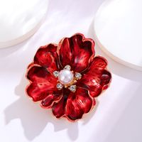 Retro Flor Aleación Embutido Diamantes De Imitación Mujeres Broches sku image 3