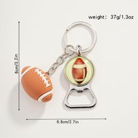 Sports Ball Basketball Football Metal Unisex Bag Pendant Keychain sku image 1