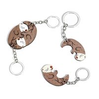 Modern Style Animal Metal Couple Bag Pendant Keychain main image 6