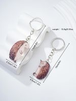 Modern Style Animal Metal Couple Bag Pendant Keychain sku image 6