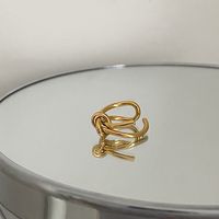 Simple Style Korean Style Geometric Copper Plating Rings sku image 1
