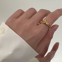Simple Style Korean Style Geometric Copper Plating Rings main image 4