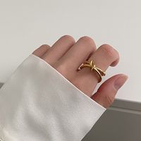 Simple Style Korean Style Geometric Copper Plating Rings main image 2
