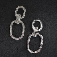 Bijoux En Gros Décontractée Vêtement De Rue Géométrique Strass Boucles D'oreilles main image 5