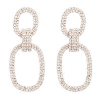 Wholesale Jewelry Casual Streetwear Geometric Rhinestone Drop Earrings sku image 1