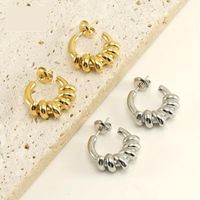 1 Pair Classic Style Geometric Plating Stainless Steel Earrings main image 1