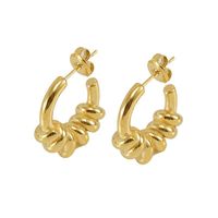 1 Pair Classic Style Geometric Plating Stainless Steel Earrings main image 2