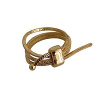 Simple Style Solid Color Metal Plating Chain Gold Plated Unisex Rings main image 5