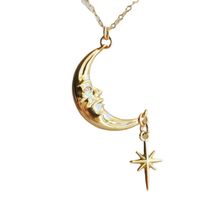 Simple Style Streetwear Star Moon Alloy Wholesale Earrings Necklace main image 3