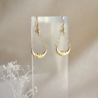 Simple Style Streetwear Star Moon Alloy Wholesale Earrings Necklace main image 4