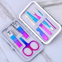 Fairy Style Gradient Color Stainless Steel Nail Tools 1 Set sku image 1