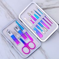 Fairy Style Gradient Color Stainless Steel Nail Tools 1 Set sku image 2
