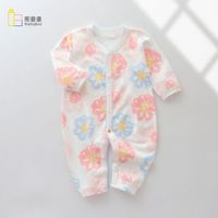 Casual Animal Flower Bow Knot Cotton Baby Rompers sku image 5
