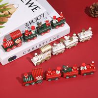 Christmas Cute Train Wood Party Decorative Props main image 5