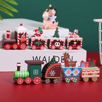 Christmas Cute Modern Style Christmas Tree Santa Claus Wood Daily Party Decorative Props main image 1
