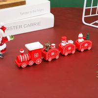 Christmas Christmas Classic Style Streetwear Train Wood Party Carnival Decorative Props sku image 1