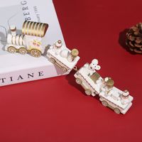 Christmas Cute Train Wood Party Decorative Props main image 4