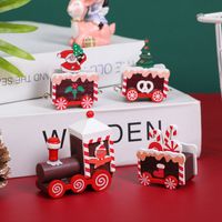 Christmas Cute Modern Style Christmas Tree Santa Claus Wood Daily Party Decorative Props main image 2