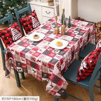 Christmas Cute Elk Cloth Home Party Festival Tablecloth sku image 1