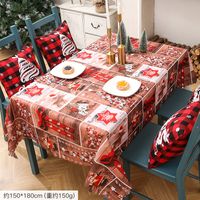 Christmas Cute Elk Cloth Home Party Festival Tablecloth sku image 5