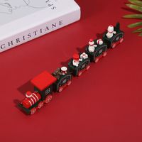Christmas Cute Train Wood Party Carnival Decorative Props main image 5