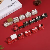 Christmas Cute Train Wood Party Carnival Decorative Props main image 4