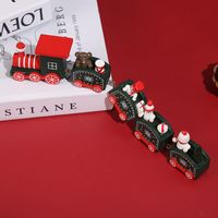 Christmas Cute Train Wood Party Carnival Decorative Props main image 3