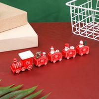 Christmas Glam Cute Train Wood Party Decorative Props sku image 3