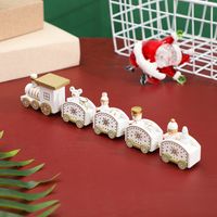 Christmas Glam Cute Train Wood Party Decorative Props sku image 2