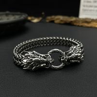 Hip-Hop Vintage Style Solid Color Stainless Steel No Inlay Men'S Bracelets main image 5