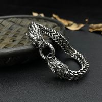 Hip-Hop Vintage Style Solid Color Stainless Steel No Inlay Men'S Bracelets main image 2