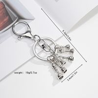 Vintage Style Solid Color Chess Metal Plating Unisex Keychain sku image 2